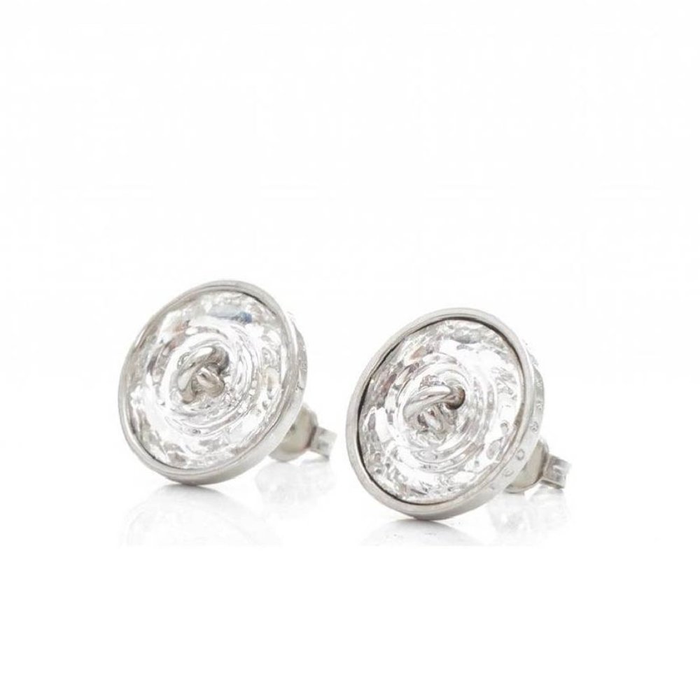 Ted Baker Silver Kinley Big Button Earrings